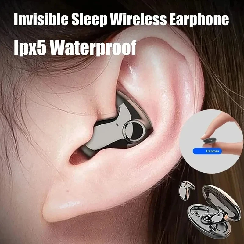 Sleep Mask Headphones Bluetooth - Schlaf Unsichtbares Stereo-Headset IPX5 Wasserdichter kabelloser