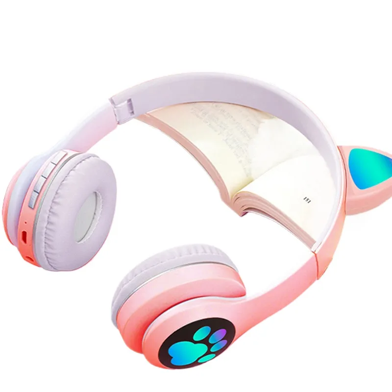 Cat Ear Bluetooth Headset Led - Katzenohren Kabellose Kopfhörer Bluetooth 5.4 Faltbares