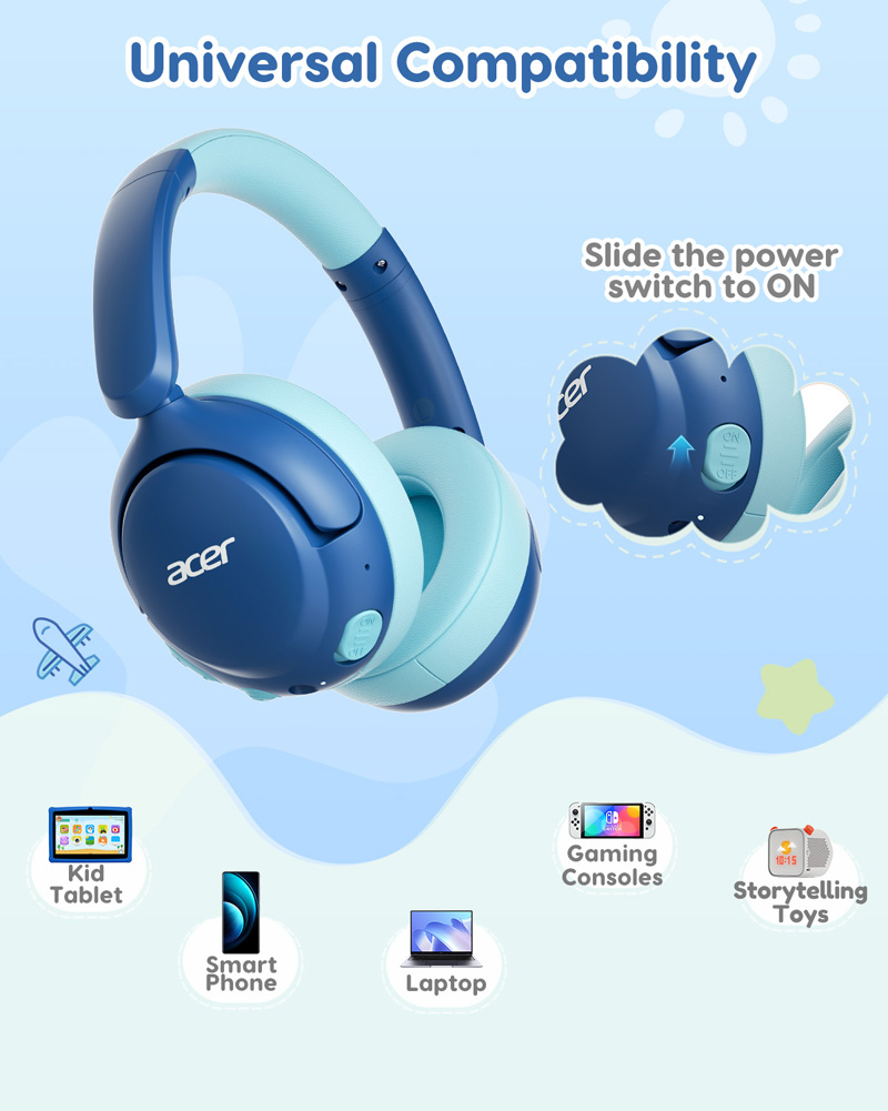 Acer OHR725 Kinder-Bluetooth-5 – Anc Wireless Over Ear Headphones Bewertung und Preis
