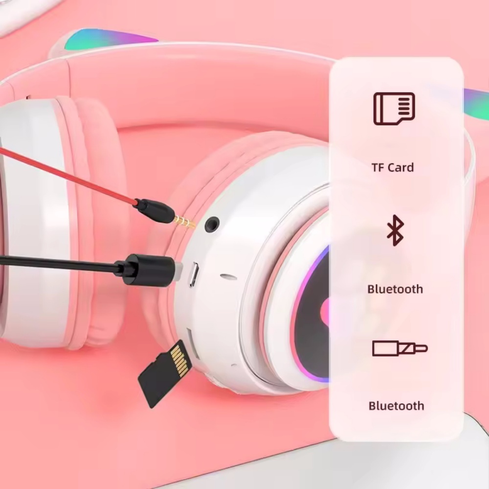 Niedliches Katzenohren-Wireles – Cat Ear Bluetooth Headset Led Bewertung und Preis