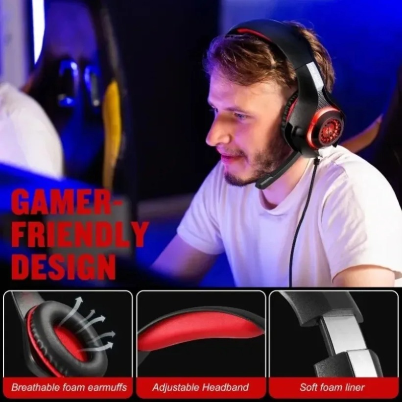 LED-Gaming-Kopfhörer mit Mikro – Gaming Headset With Mic Rgb Bewertung und Preis