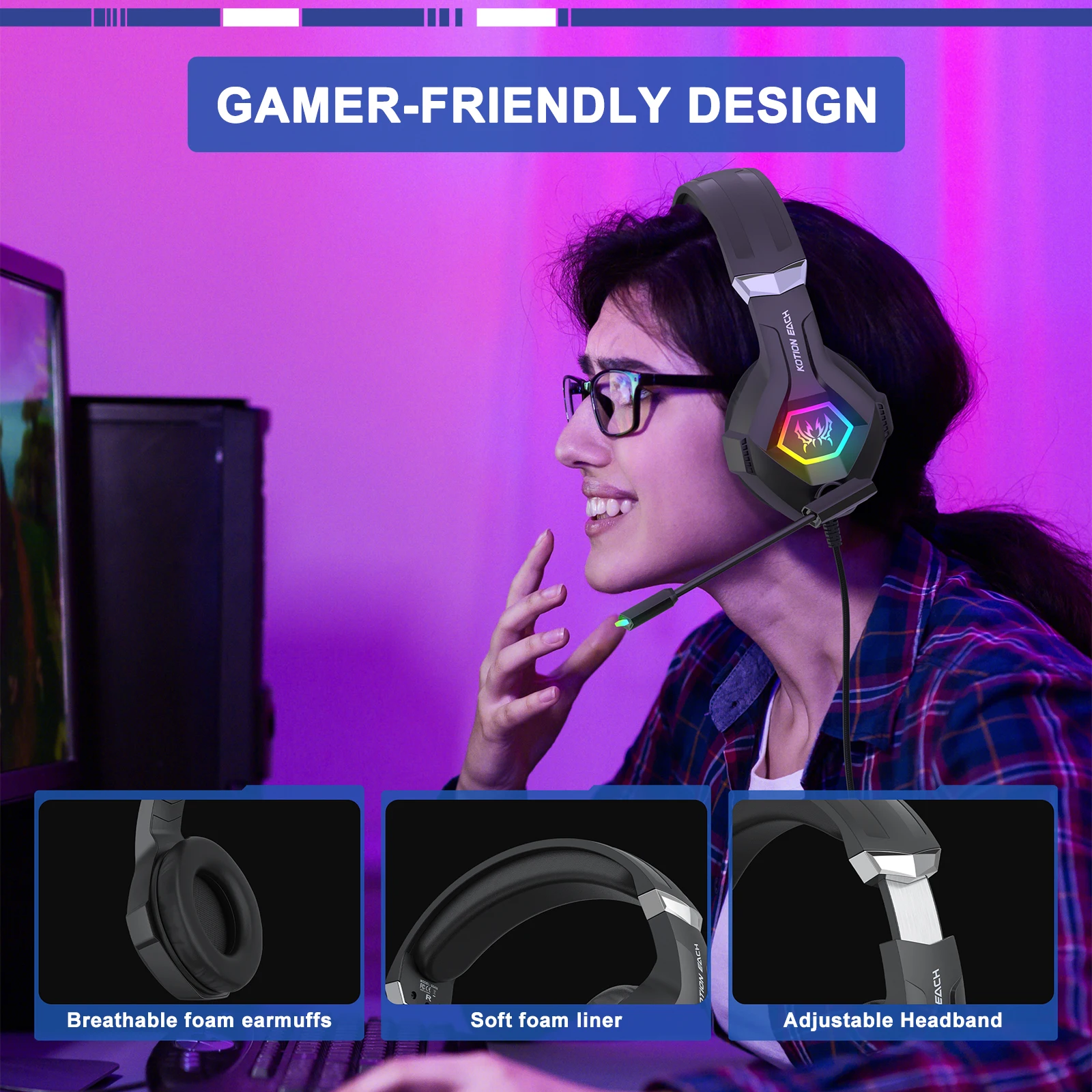 Kabelgebundenes Gaming-Headset – Gaming Headset With Mic Rgb Bewertung und Preis